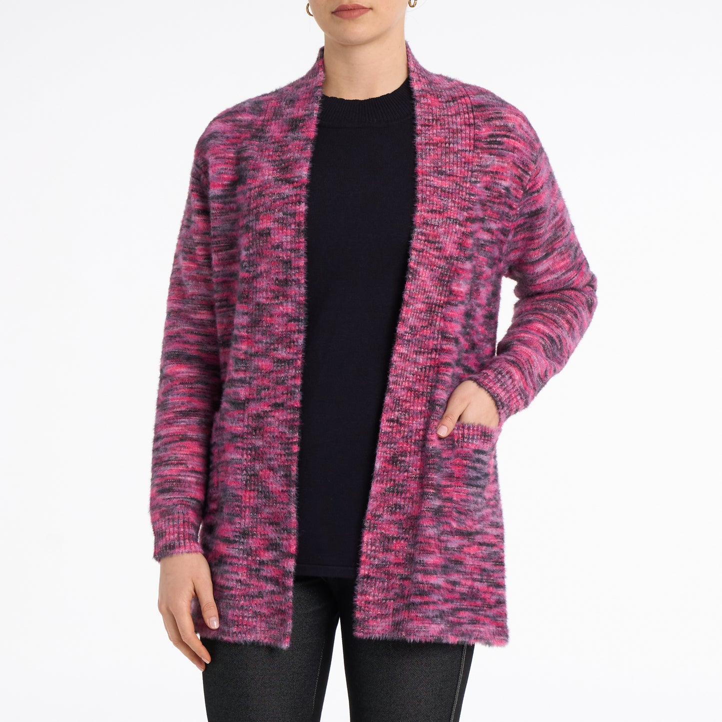 Ella Eyelash ombre cardigan