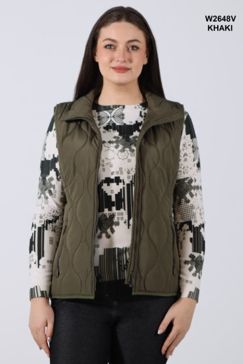 Fall Pillow quilt vest with zipper