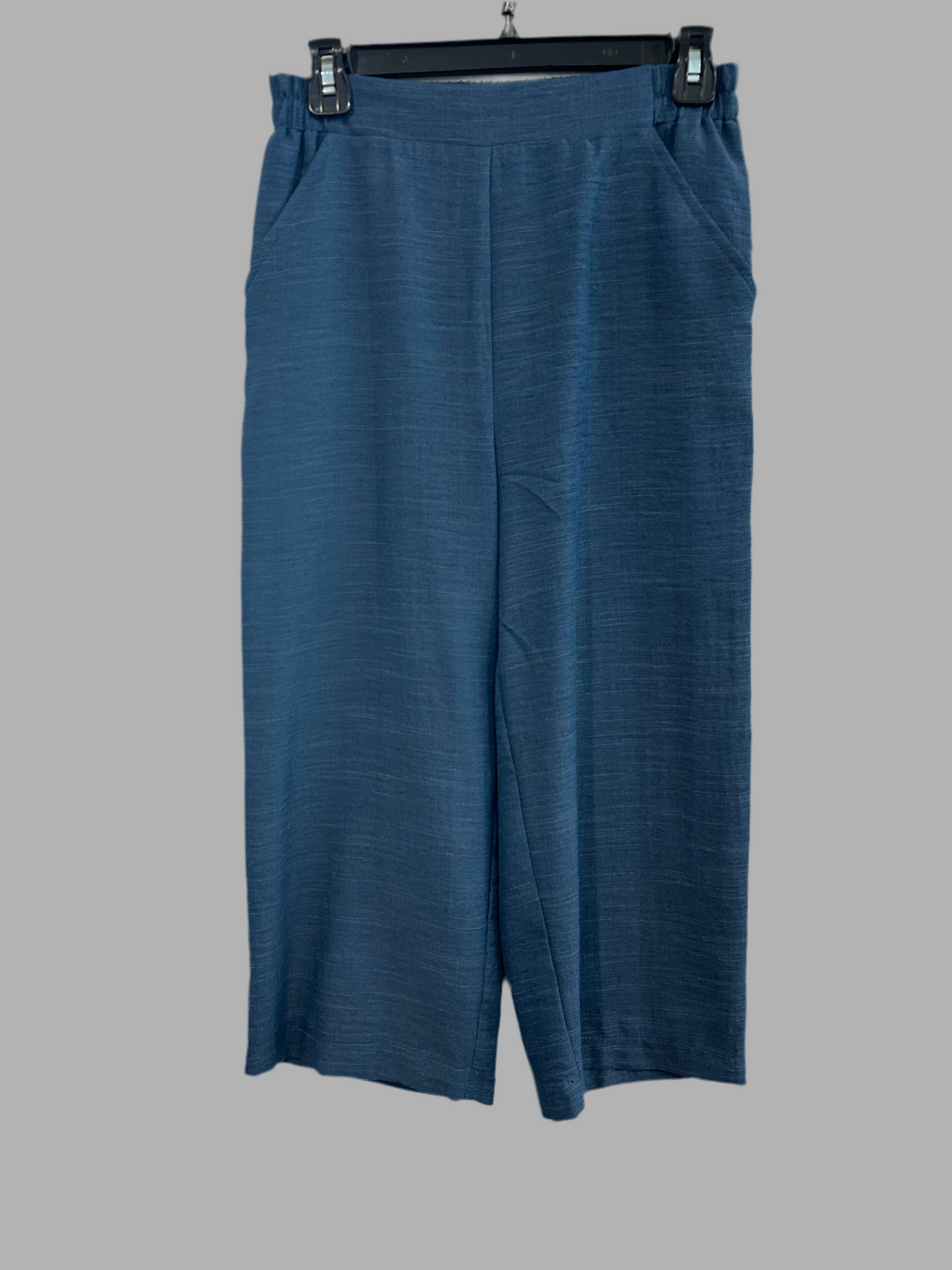 Jackie linen look wide leg capri