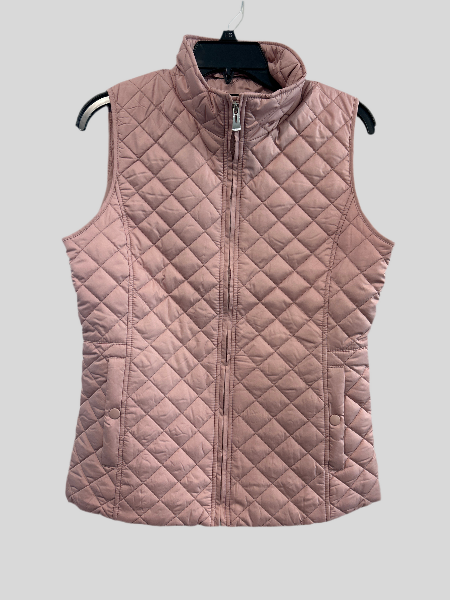 Spring quilted vest with zipper