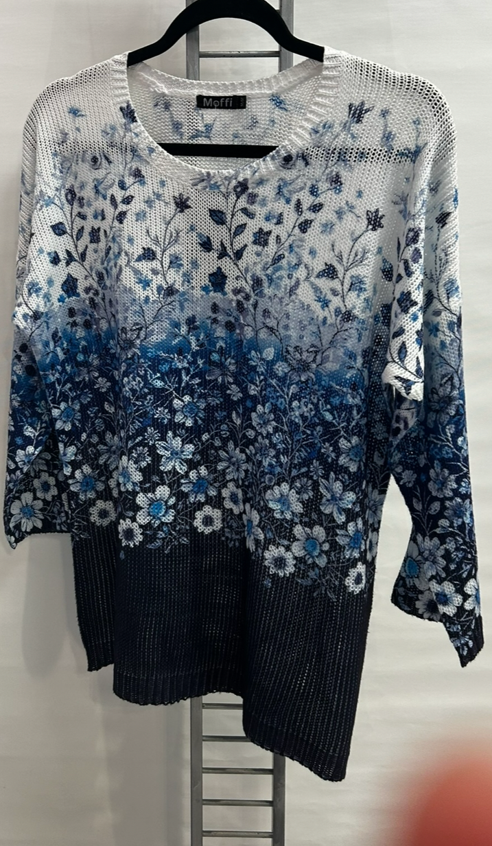 The Watercolor Floral Knit top