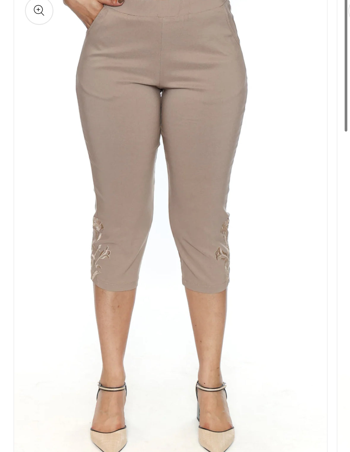 Embroidered Capri Pants