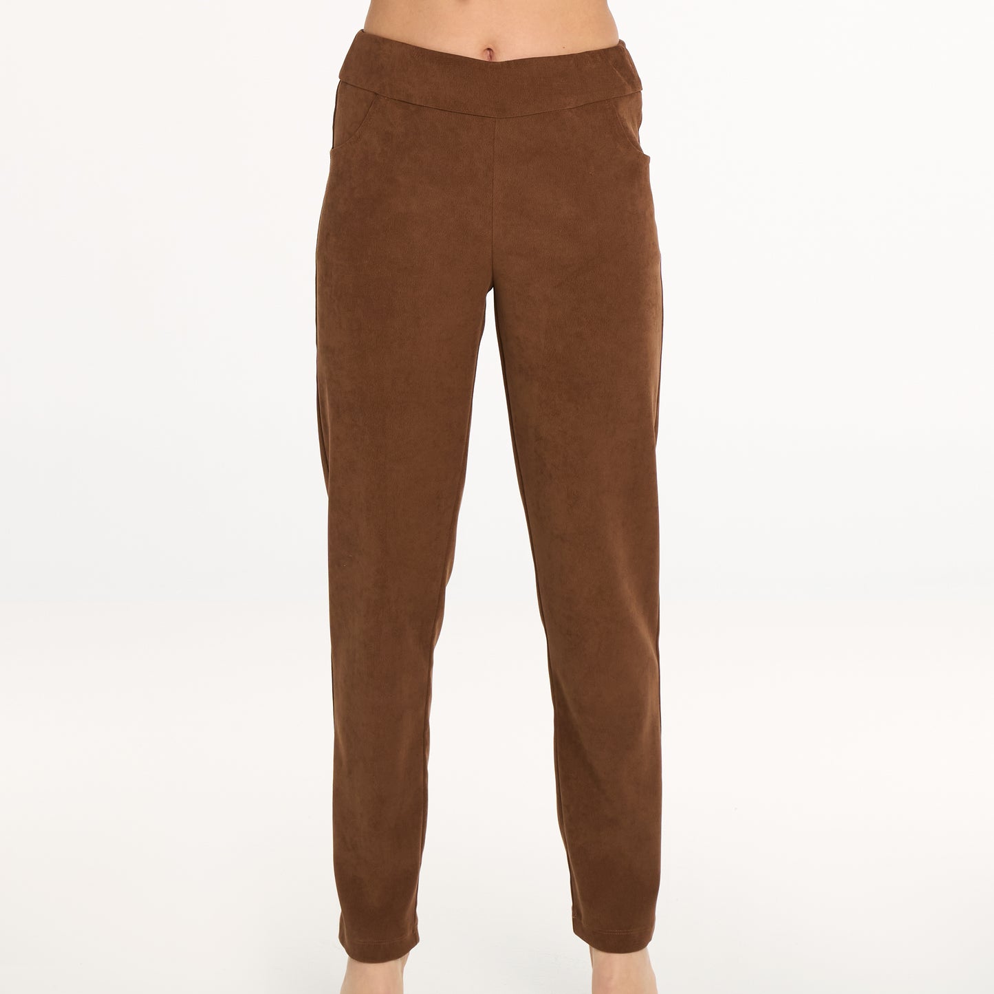 Sandra stretch peach twill pant