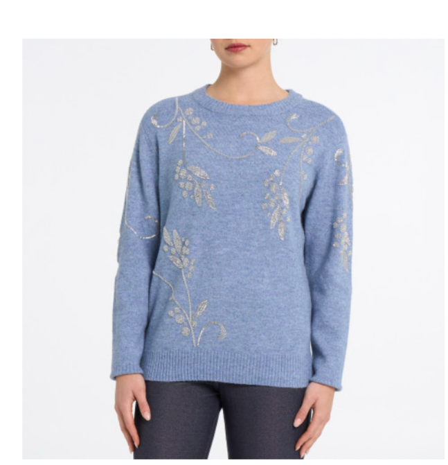 Acrylic sweater with sequins detail