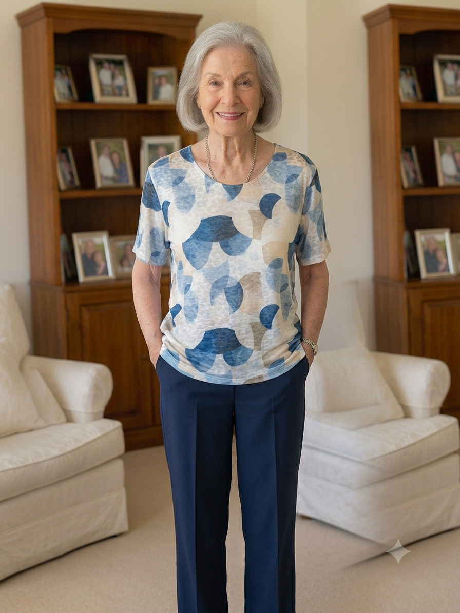 Cerulean Mosaic Crewneck (3389)