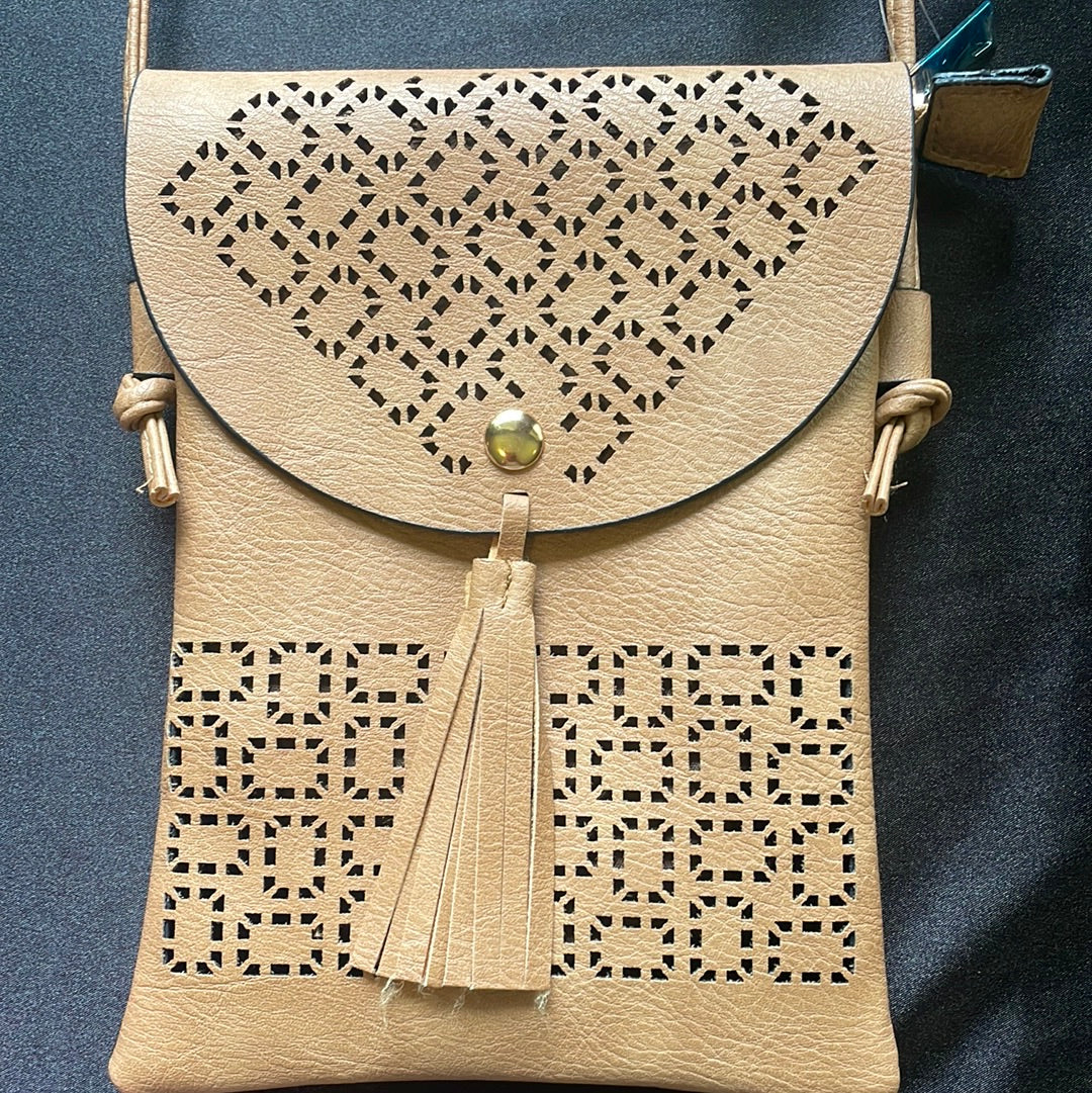 Cross body faux leather purse