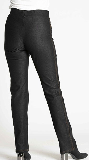 Missy stretch denim knit pant