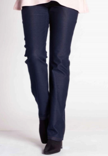 Missy stretch denim knit pant