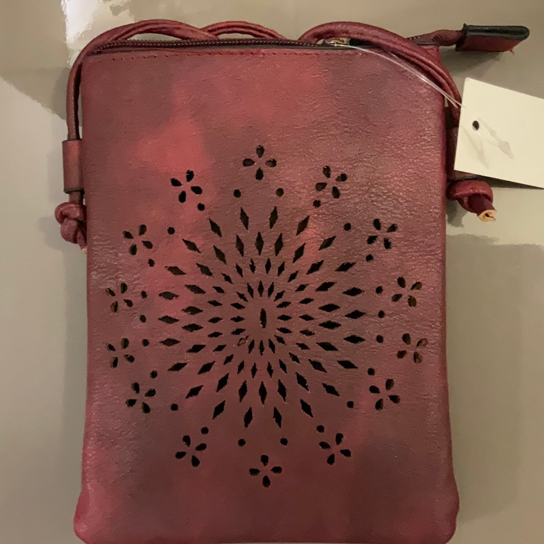 Cross body faux leather purse