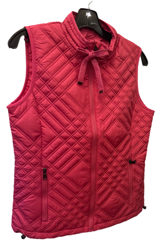 Casey quilted fall vest with zipper and drawstring collar