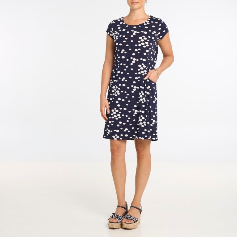 Morgan dress with pockets and short sleeves