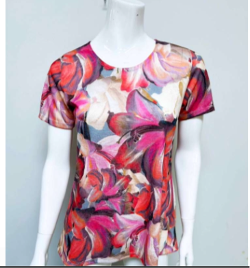 Multi pink Petite printed T-shirt top