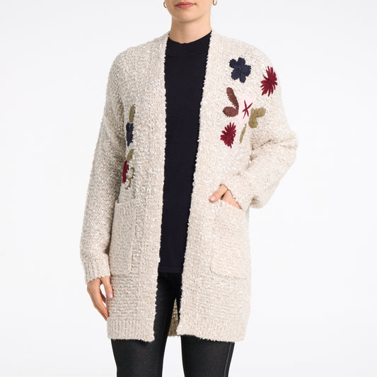 Emily knit cardigan with floral details