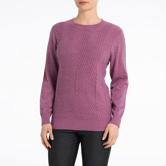Mockneck ribbed sweater with side slits