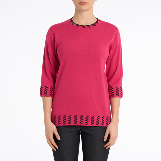 Crewneck knit sweater with…