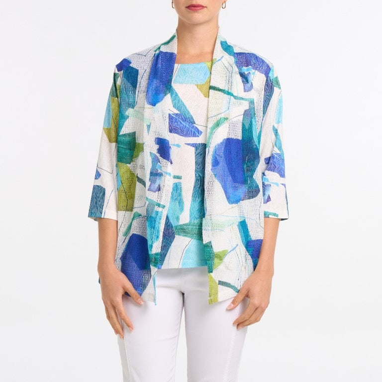 Azure Abstract Twinset