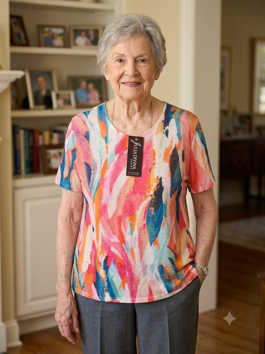 Vibrant Brushstroke Crewneck (3389)