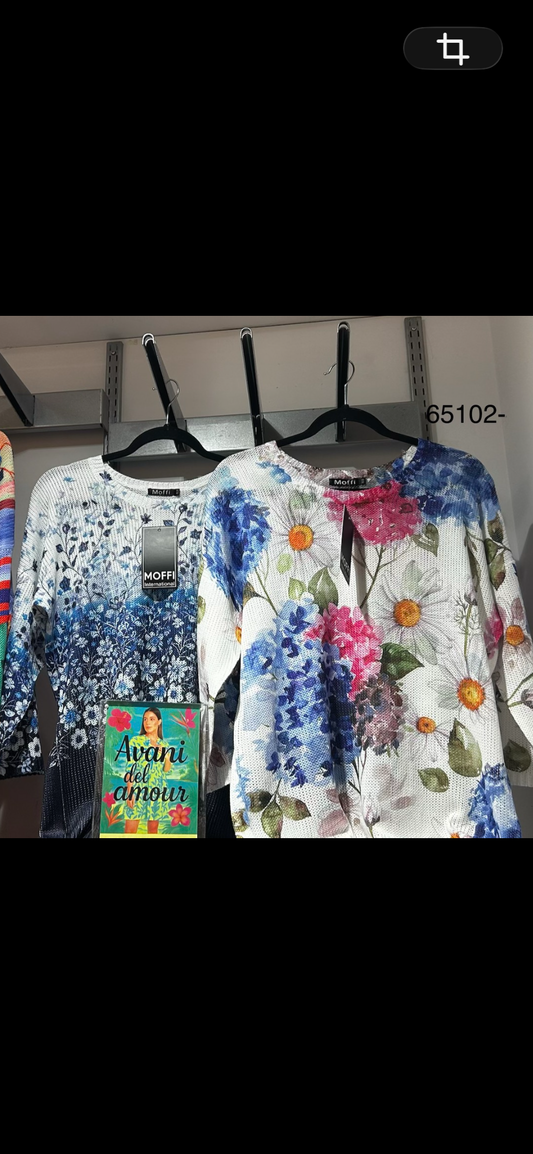 The Watercolor Floral Knit top