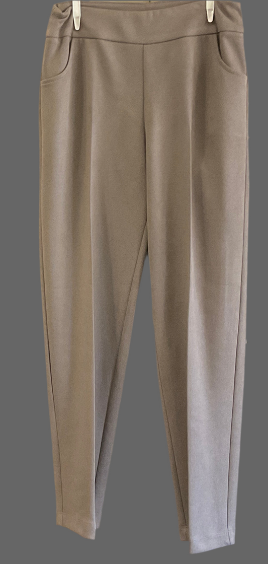 Sandra soft peach twill stretch pant