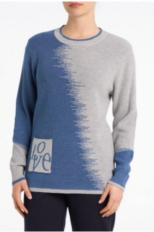 Denim Blue Pullover with pocket