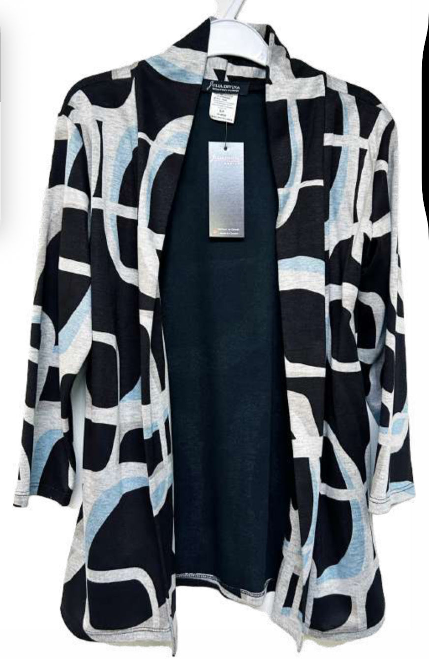 Diva printed petite cardigan with pockets- Petite & Plus+