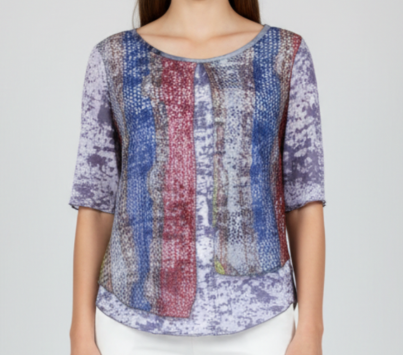 London mesh overlay top 973-2589