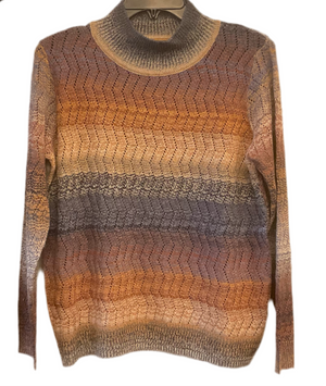 Mock neck ombré sweater