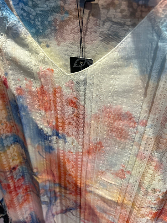 London knit lace embroidered top 3566