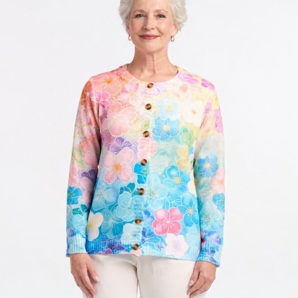 Floral embroider cardigan (C1290)