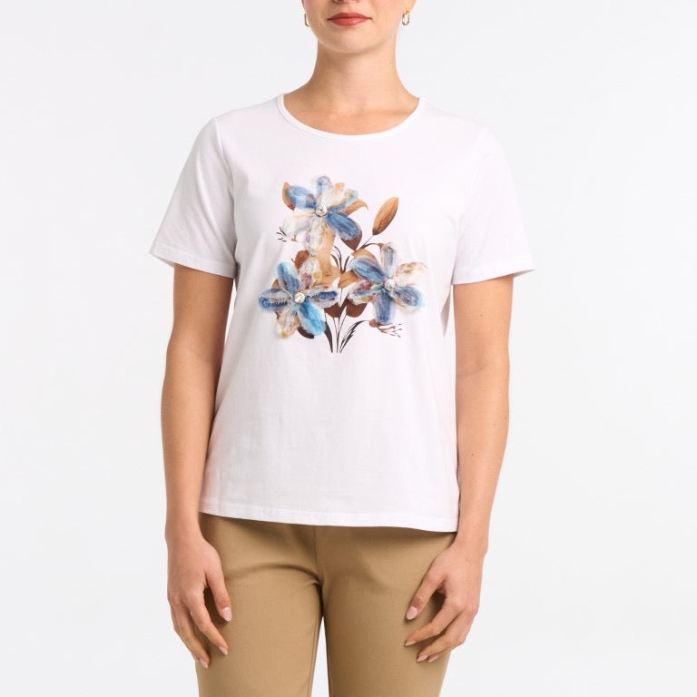 dimensional Bloom Tee-top