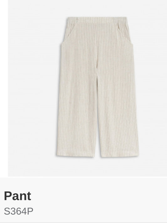 Amy linen look wide leg capri