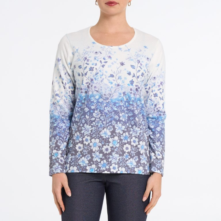 Artisanal Impression Floral Knit Sweater
