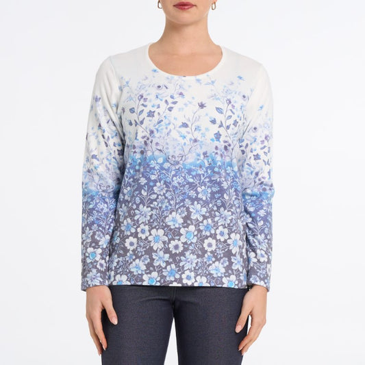 Artisanal Impression Floral Knit Sweater