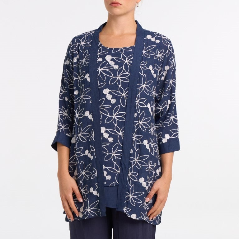 Indigo Blossom Cardigan