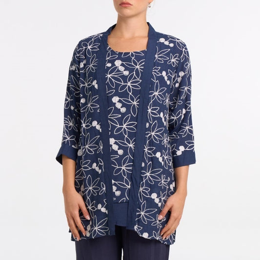 Indigo Blossom Cardigan