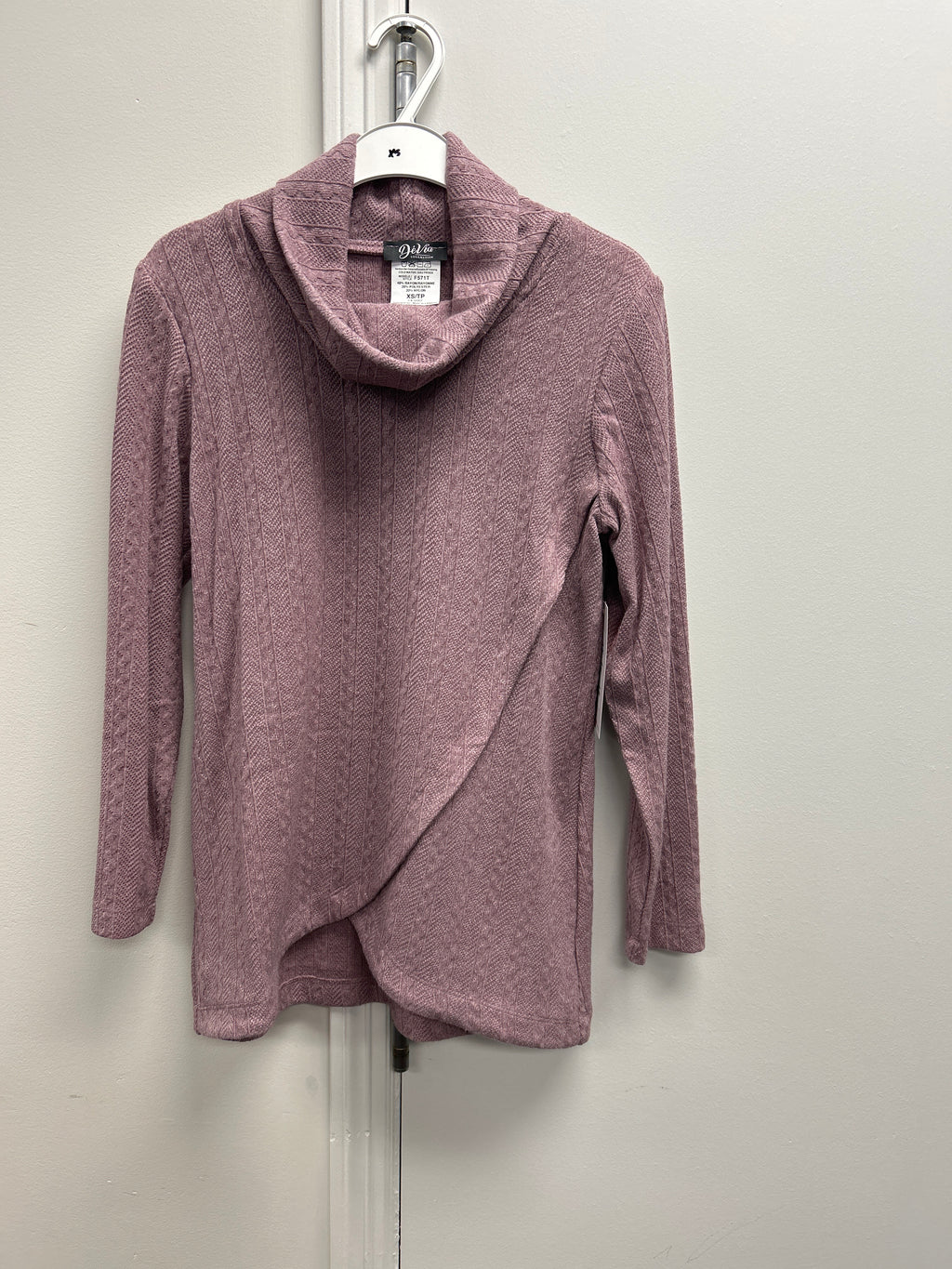 Soft layered cowl neck sweater