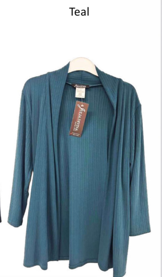 Diva solid knit petite cardigan with pockets- Petite & Plus