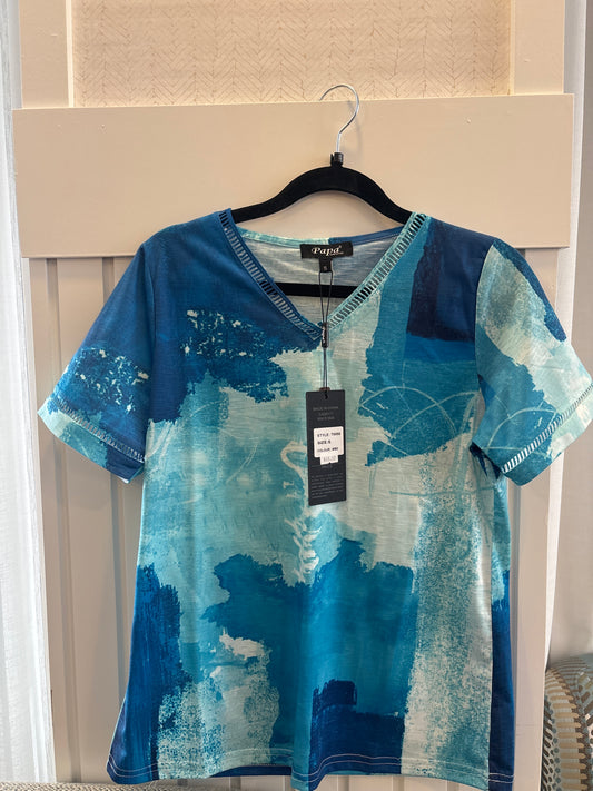 Blue Abstract Lattice collar (T5958)