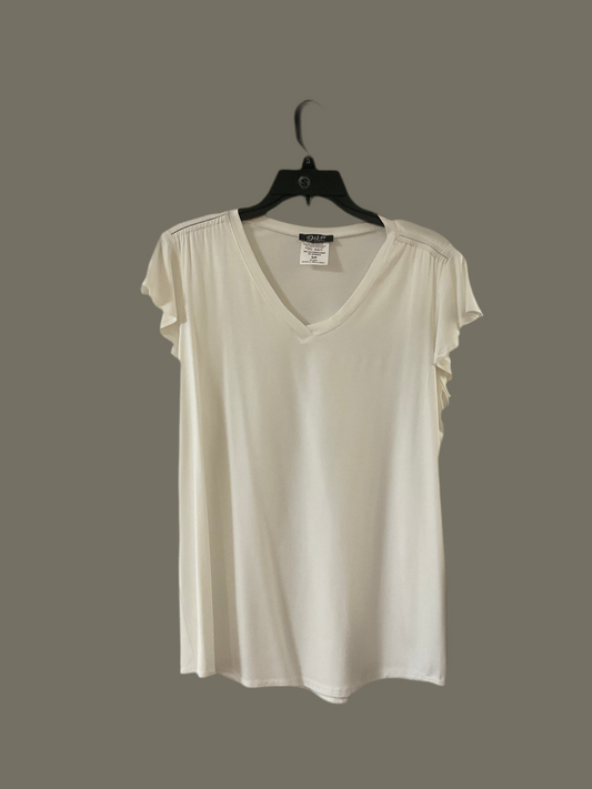 Sandra flutter sleeve T-shirt top in solids