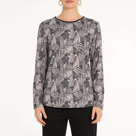 Deja exclusive front  print multi top