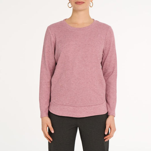 Liisa soft knit pullover top with pockets