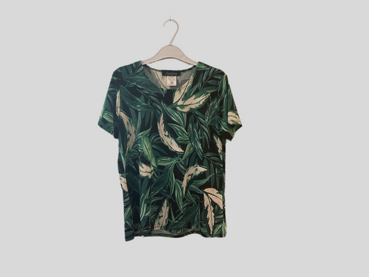 Green Fern Petite printed T-shirt top