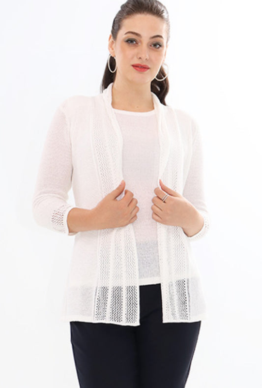 Corset cardigan with back tie detail