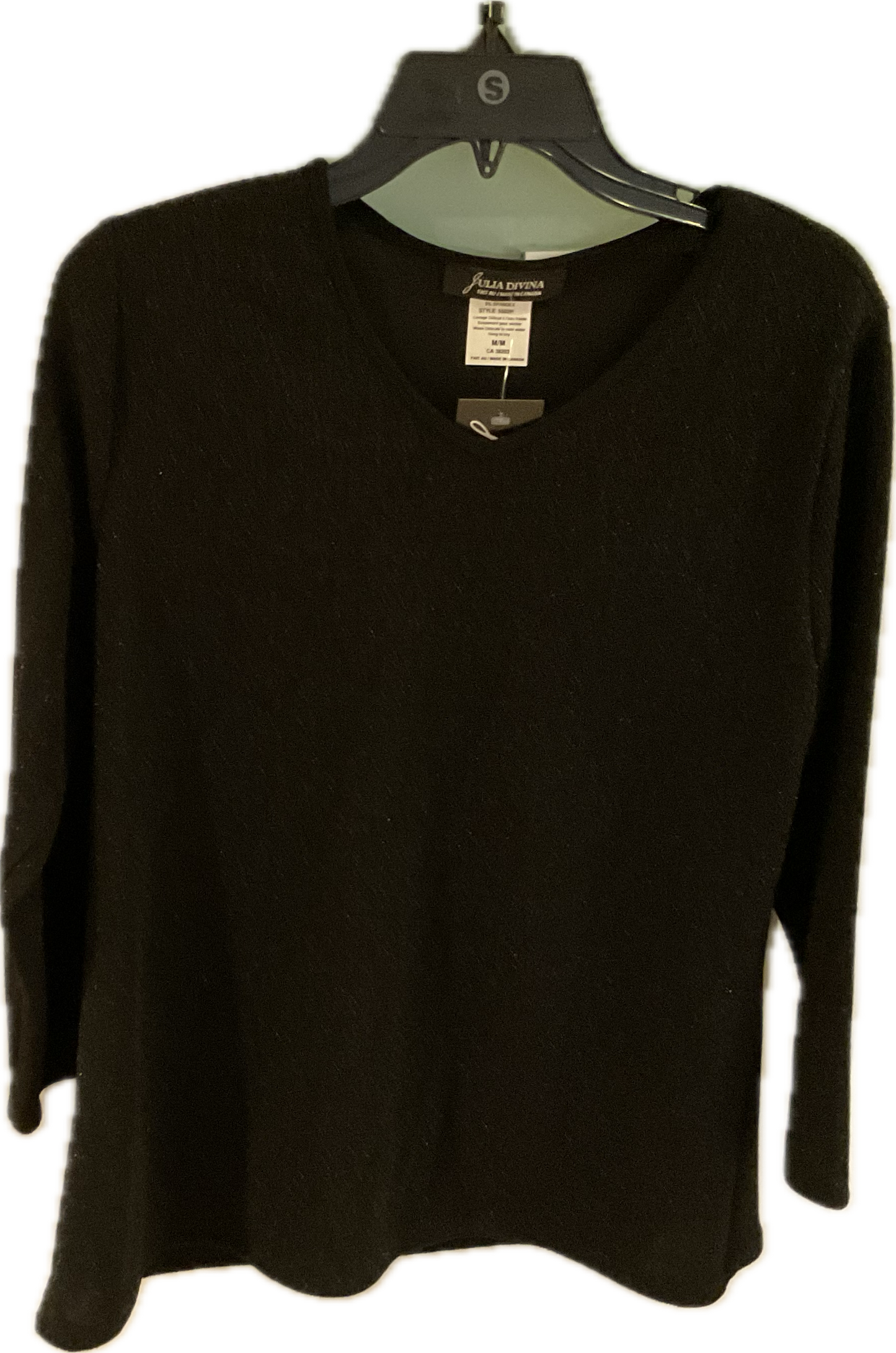 Shimmer pullover V-neck top