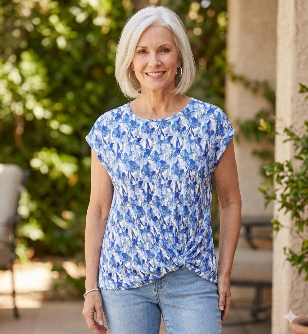 The Sophia Tie-Front Floral Top