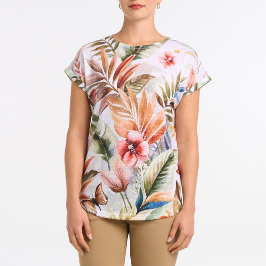 Tropical Radiance Burnout Tee top