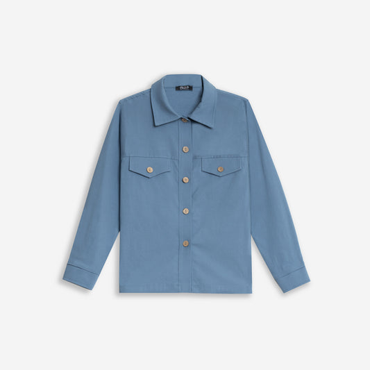 Stretch jean jacket with pockets