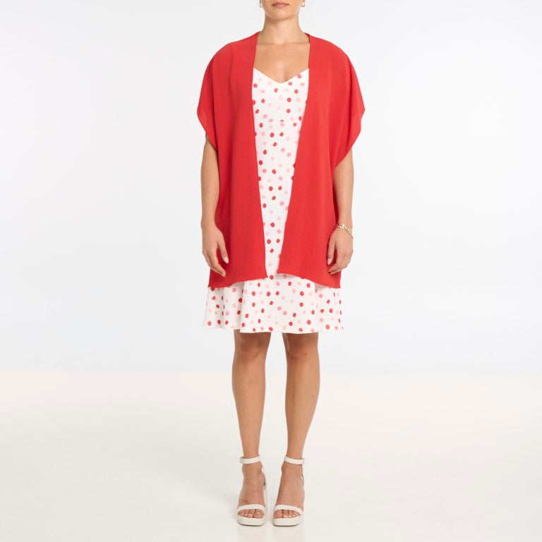 Lindsay crepe cascade vest