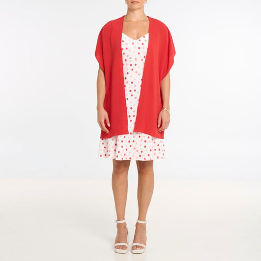 Lindsay crepe cascade vest