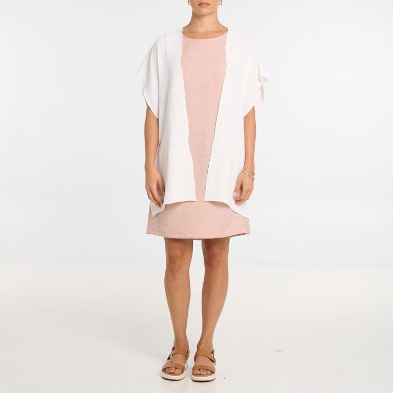 Lindsay crepe cascade vest